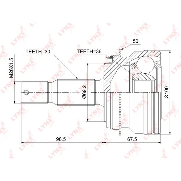 ШРУС LYNXauto CO-3894A