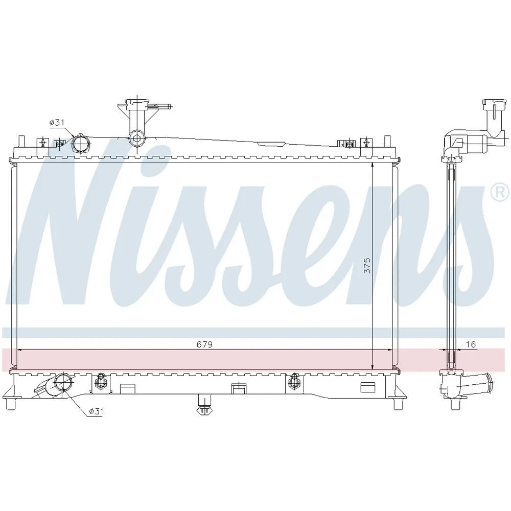 Радиатор основной NISSENS 62463A