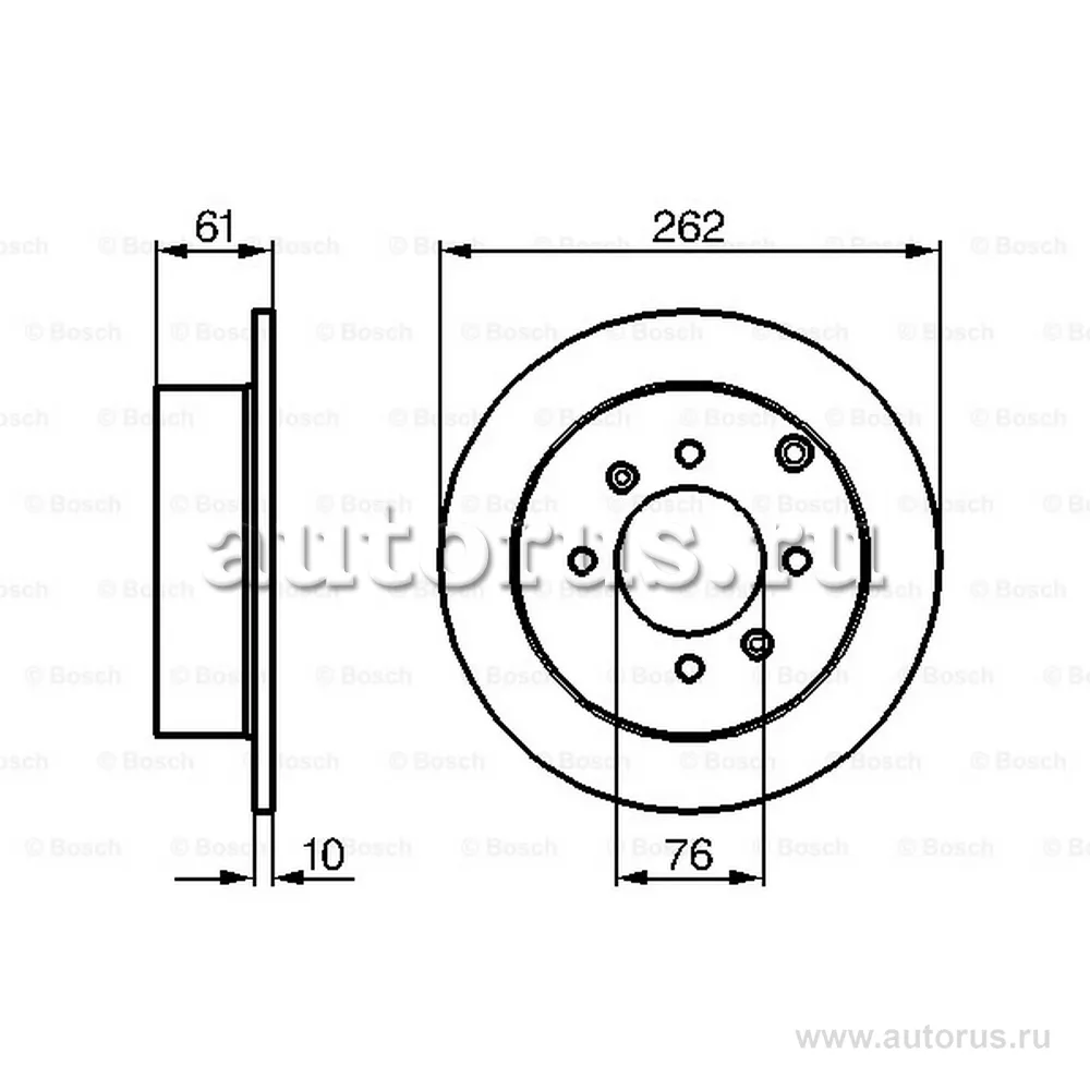 Диск тормозной задний BOSCH 0 986 479 125