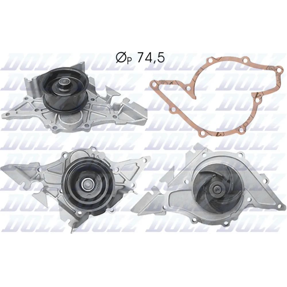 Помпа, водяной насос AUDI A6/Allroad 2.7T 99-05 DOLZ A-195