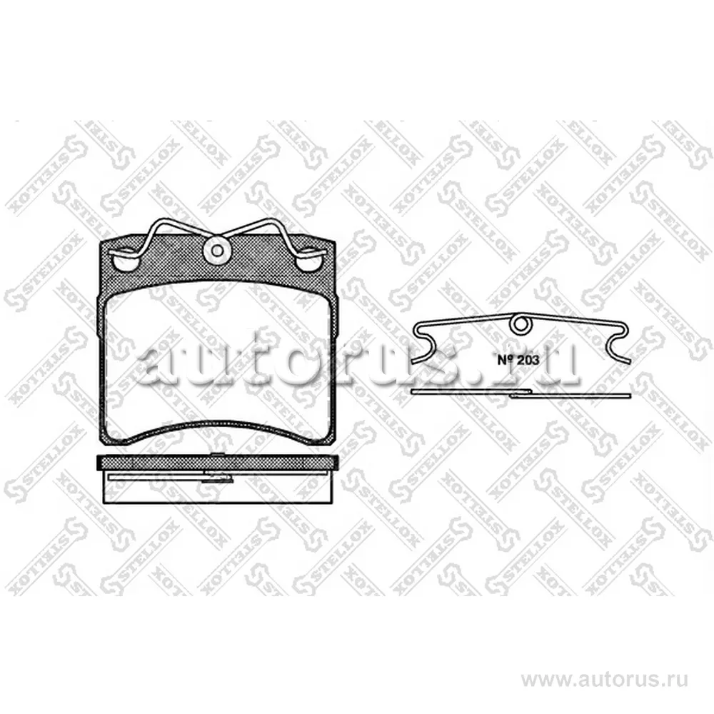 Колодки дисковые п. с антискрип. пластинами VW T4 1.8/2.0/2.5/1.9D STELLOX 396 000B-SX