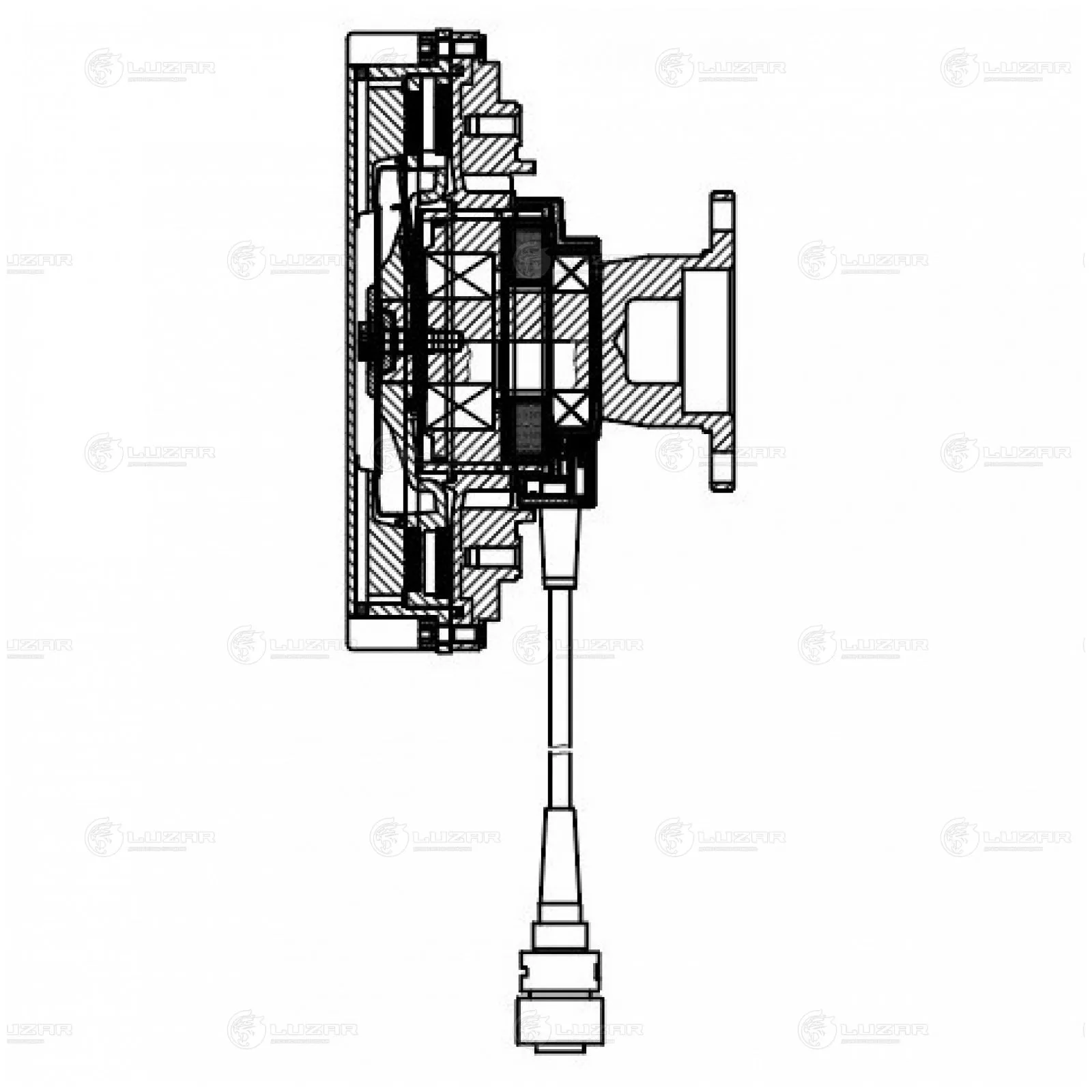 Муфта вязкост. для а/м КАМАЗ с дв. КАМАЗ Евро-5 (элект. управ., без крыльч.) (LMC 0705) LUZAR LMC 0705