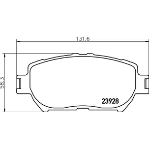 Колодки передние TOYOTA Camry 01-06/LEXUS ES IV 01-06 NISSHINBO NP1017