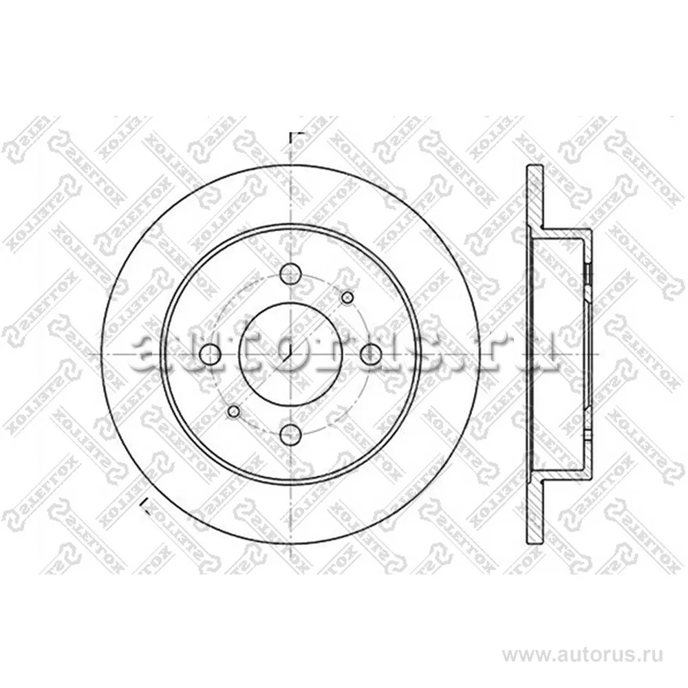 Диск тормозной задний MITSUBISHI COLT/LANCER 1.3-1.8/2.0D 91> STELLOX 60203031_SX