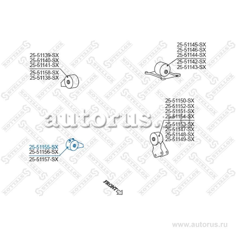 Подушка ДВСHyundai Sonata EF 2.0 99-01 STELLOX 2551155_SX