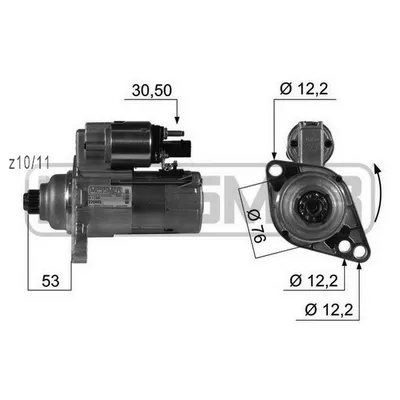 Стартер AUDI/VW 1.9TDi 03-10 ERA 220449