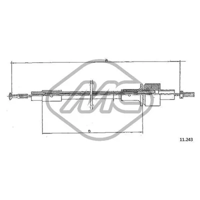 Трос сцепления FRD SIERRA 1,8-2,0 (TL MOTOR) Metalcaucho 81663