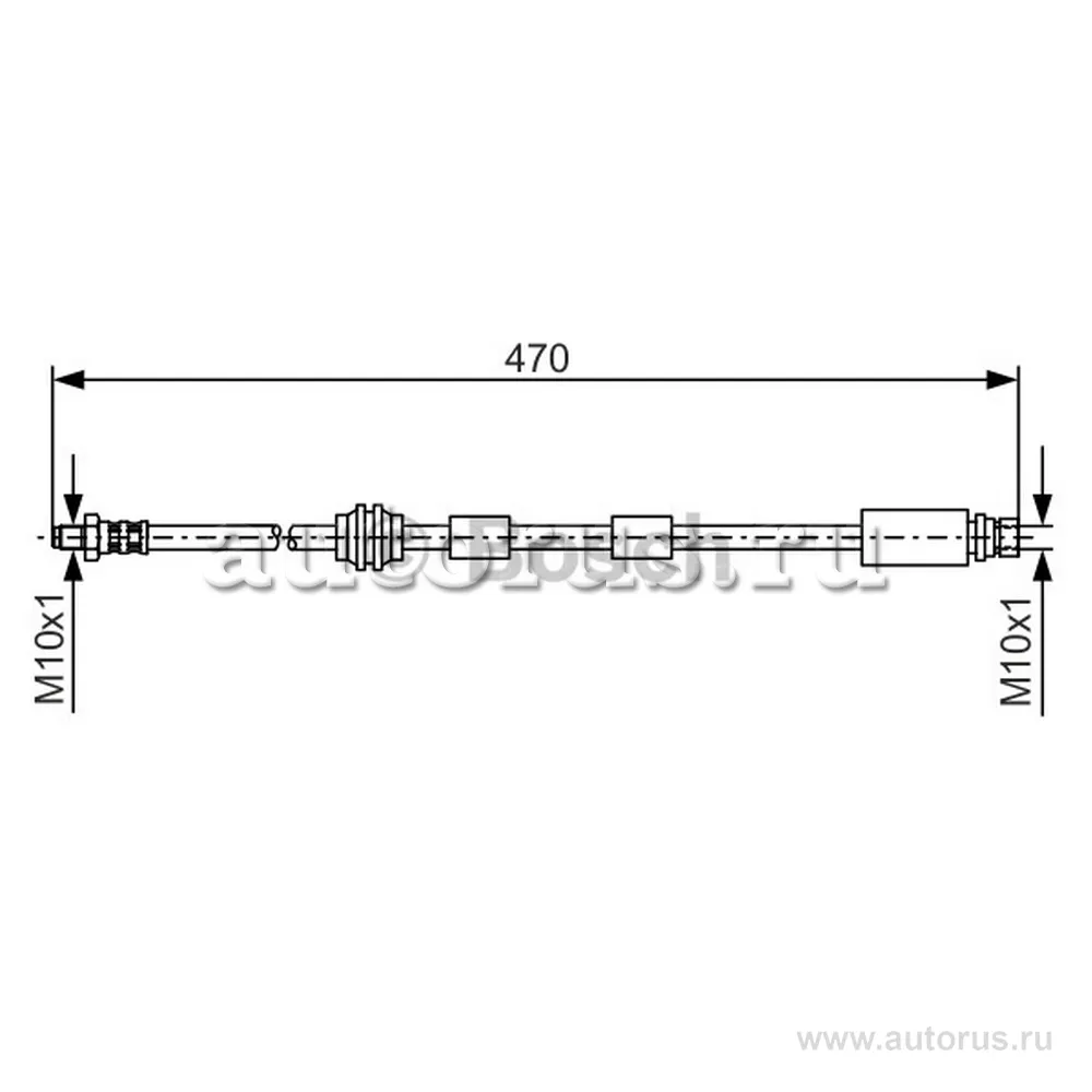 шланг торм. пер./ Ford Mondeo III 1.8-3.0/2.0TDCi/