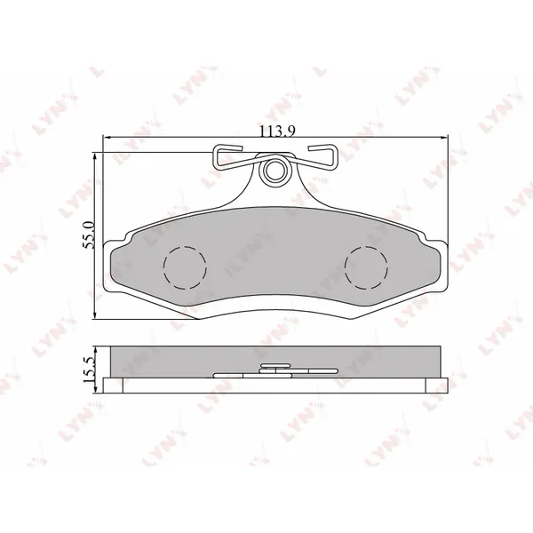 Колодки тормозные LYNXauto BD-1802
