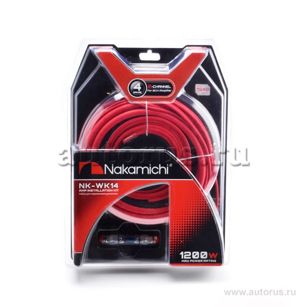 Набор установочный Nakamichi NK-WK14 для подкл. 2х кан. усилителя 4Ga NAKAMICHI NAK-NK-WK14