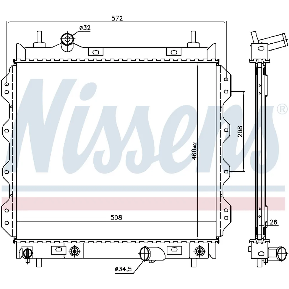 Радиатор основной NISSENS 61002