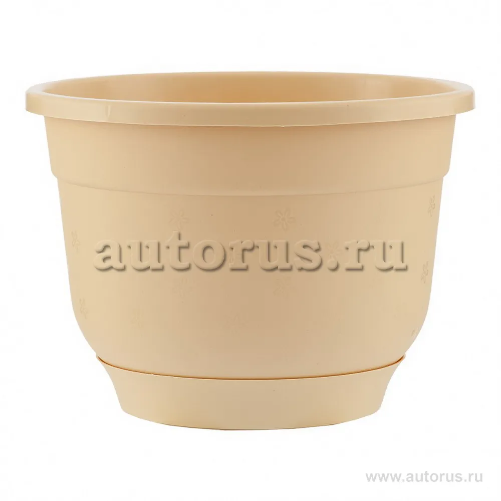 Горшок Флокс с поддоном, бежевый, 2,5 л Palisad 69227 PALISAD 69227