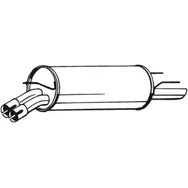 Глушитель задняя часть OPEL BOSAL 185013