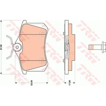 Колодки задние CITROEN/PEUGEOT TRW GDB1813