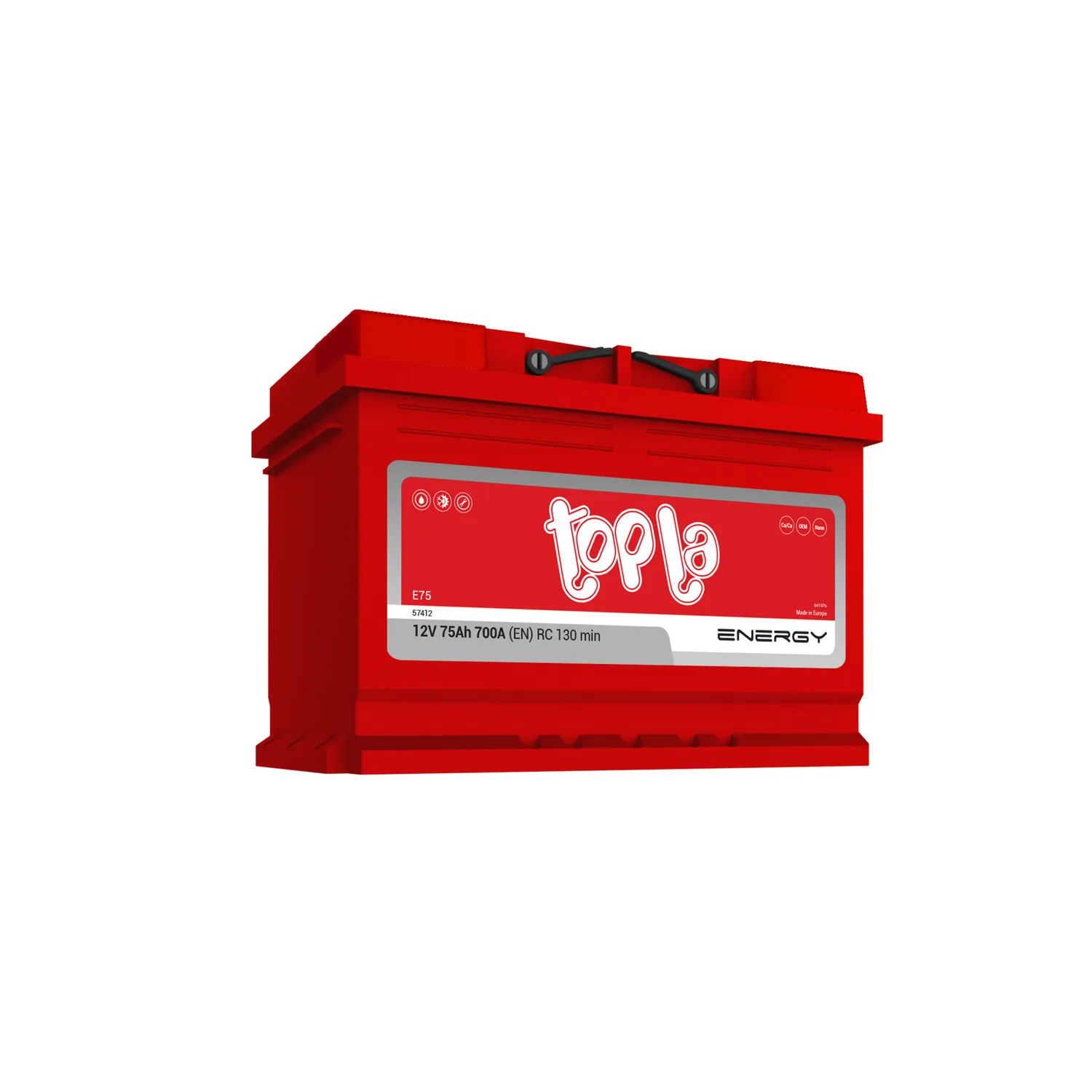 Аккумулятор TOPLA Energy 75 А/ч обратный R+ 278x175x190 L3 EN 750 А