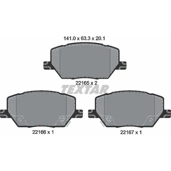 Колодки дисковые передние Jeep Renegade (BU) 2.0CRD 14 TEXTAR 2216501