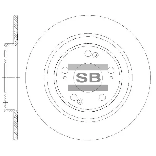 Диск тормозной HAVAL JOLION 20- задн. SANGSIN BRAKE SD8747