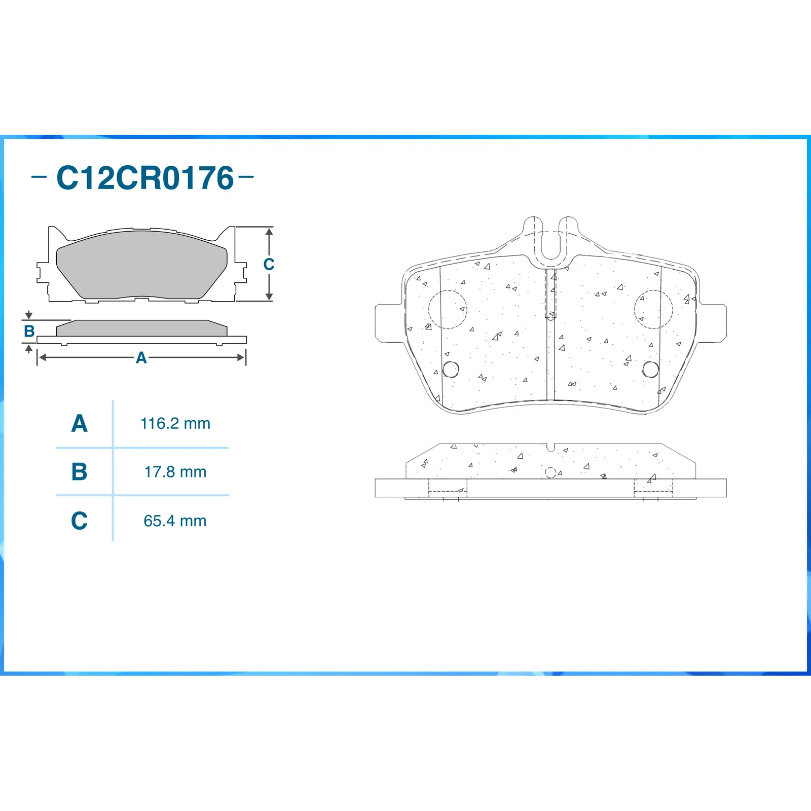 Колодки задние MB W222/A217/C217 2013-> CWORKS C12CR0176