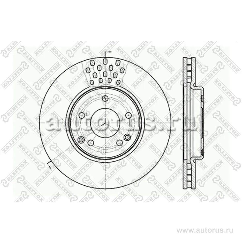 Диск тормозной передний MB W210 2.3-3.2CDI 95> STELLOX 60203341V_SX