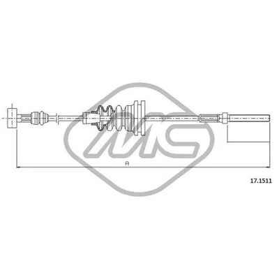 Трос ручника TOY CAMRY ANT.-FRONT Metalcaucho 83492