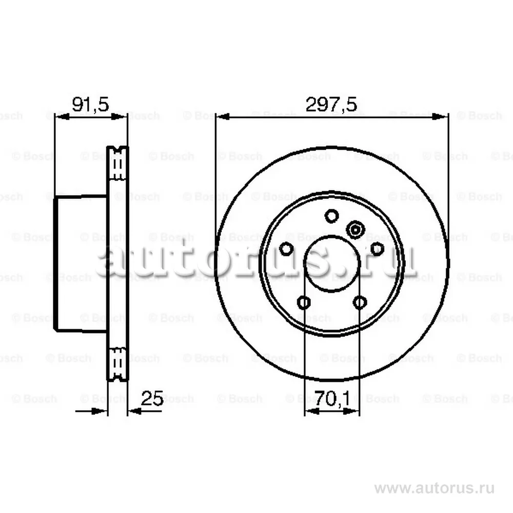 Диск тормозной BOSCH 0986479146