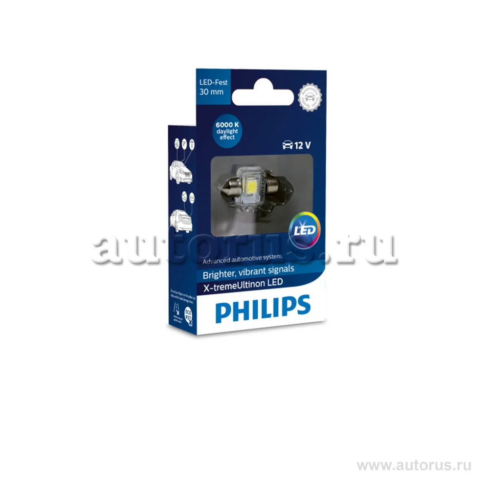 Лампа Fest T14 12V 1W LED 6000K SV8,5-3012