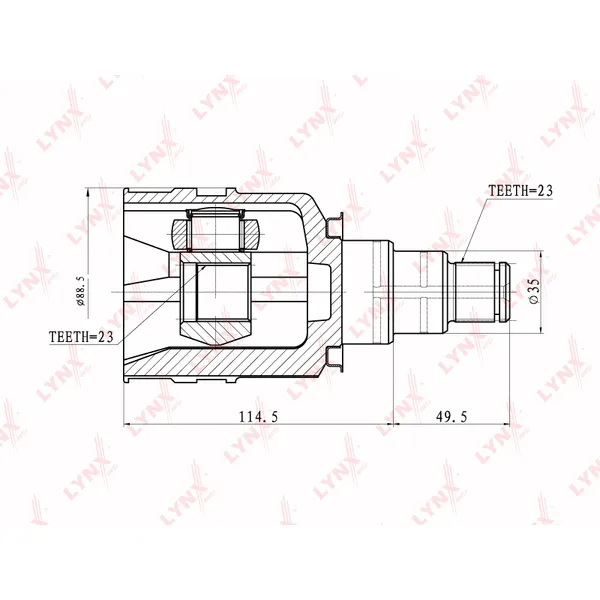 ШРУС внутренний (компл.) TOYOTA RAV4 94-00 LYNXauto CI-7502