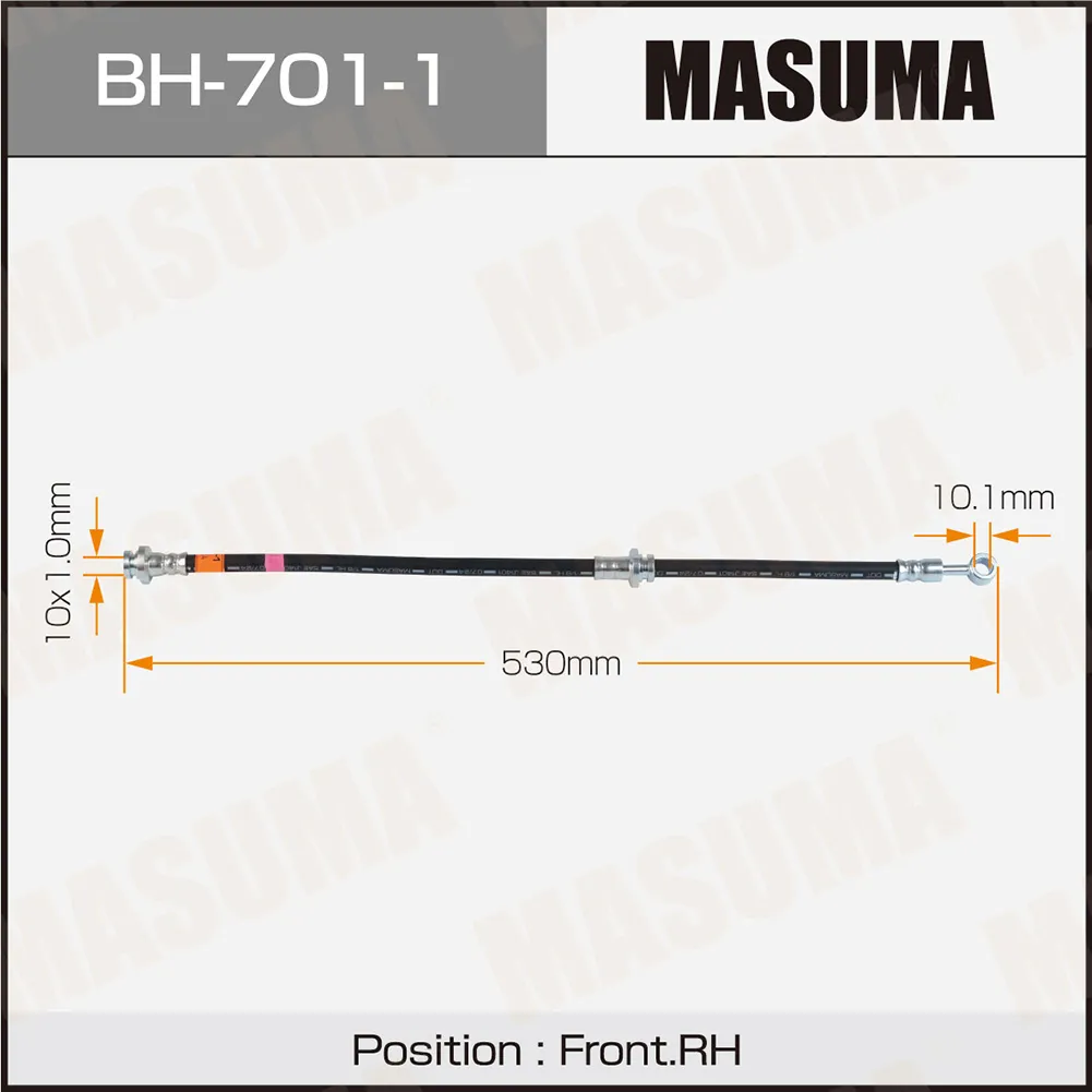 Шланг тормозной N- /front/ TEANA L33R RH MASUMA BH7011