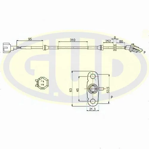 ДАТЧИК ABS ЗАДН NISSAN NAVARA ПРАВ G.U.D GABS02451