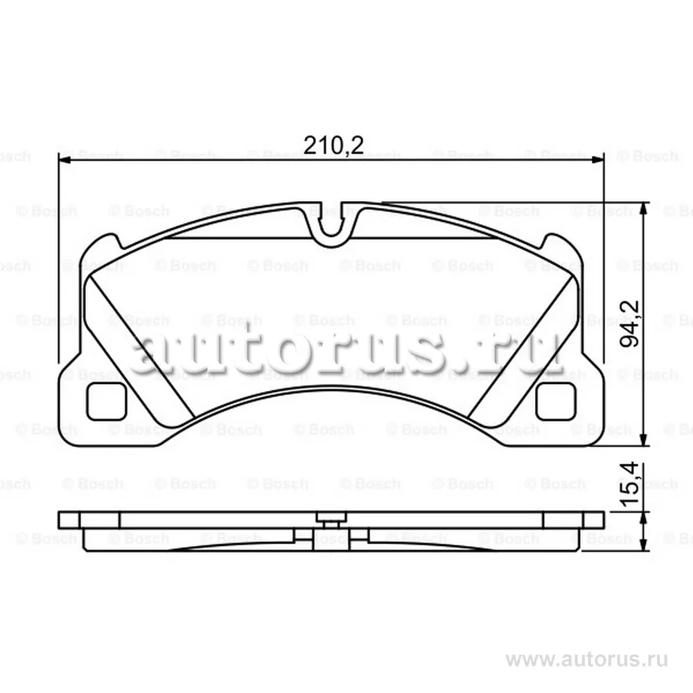 Колодки дисковые передние Porsche CayennePanamera 3.0 4.8 07, VW Touareg 02 BOSCH 0 986 494 206
