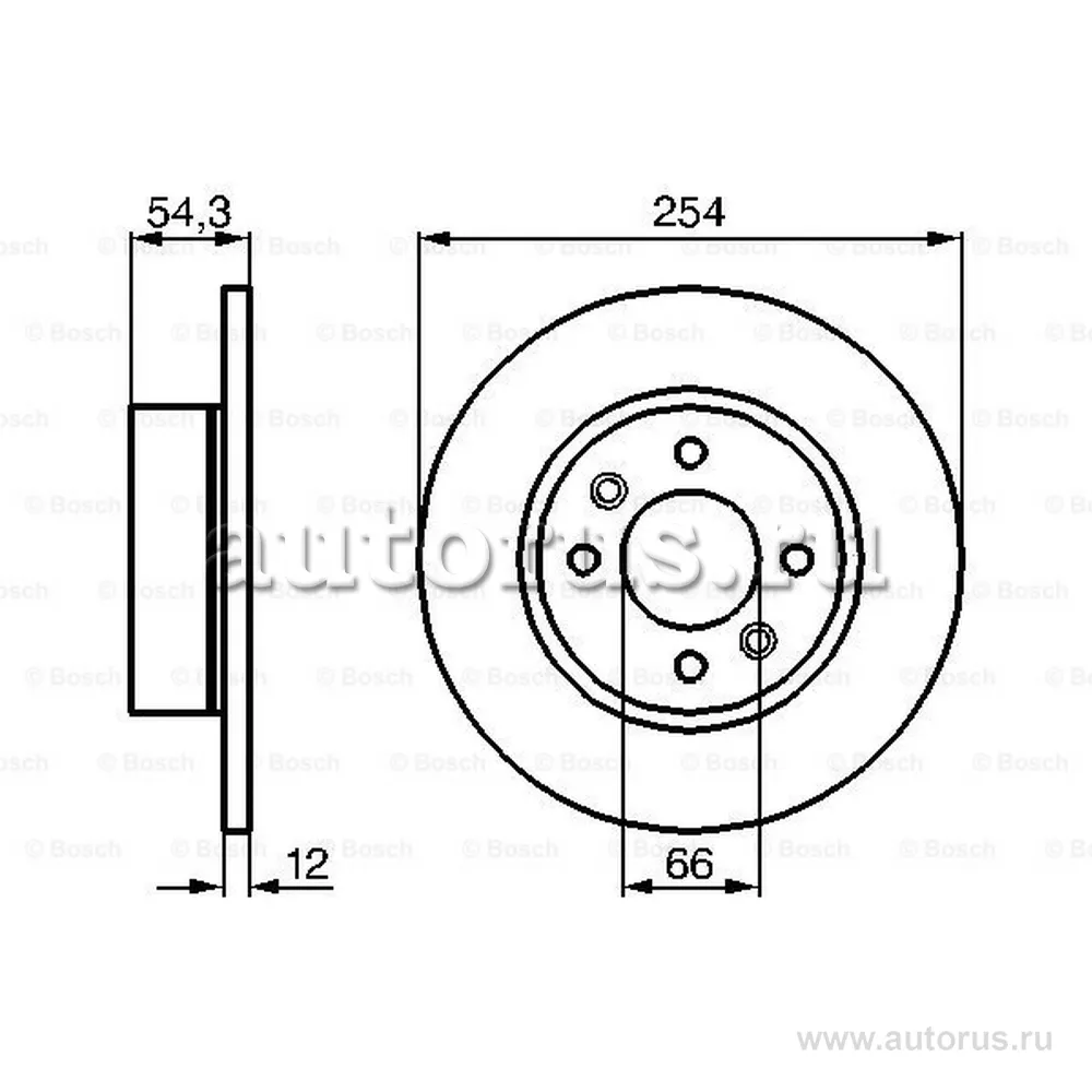 Диск тормозной задний BOSCH 0 986 478 390