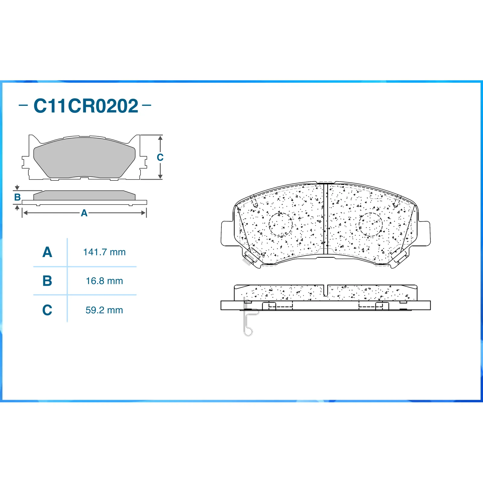 Колодки передние CWORKS C11CR0202