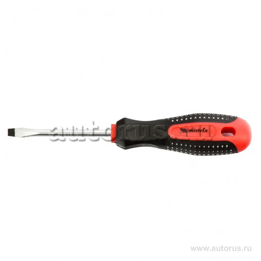 Отвертка Fusion, SL5, 0x75 мм, CrV, 3-х компонентная рукоятка anti slip MATRIX 11417