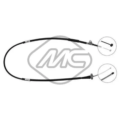 Трос ручника TOY CARINA E ALL DX-RH Metalcaucho 83426