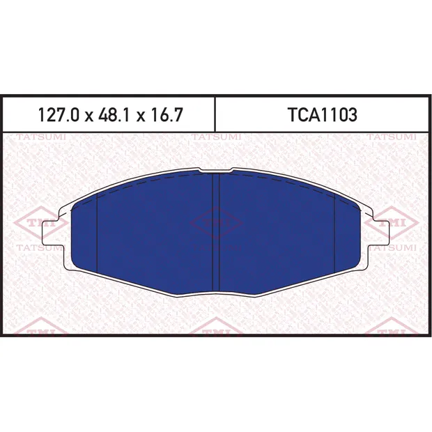 Колодки тормозные дисковые передние DAEWOO Lanos/Matiz 98-> TATSUMI TCA1103
