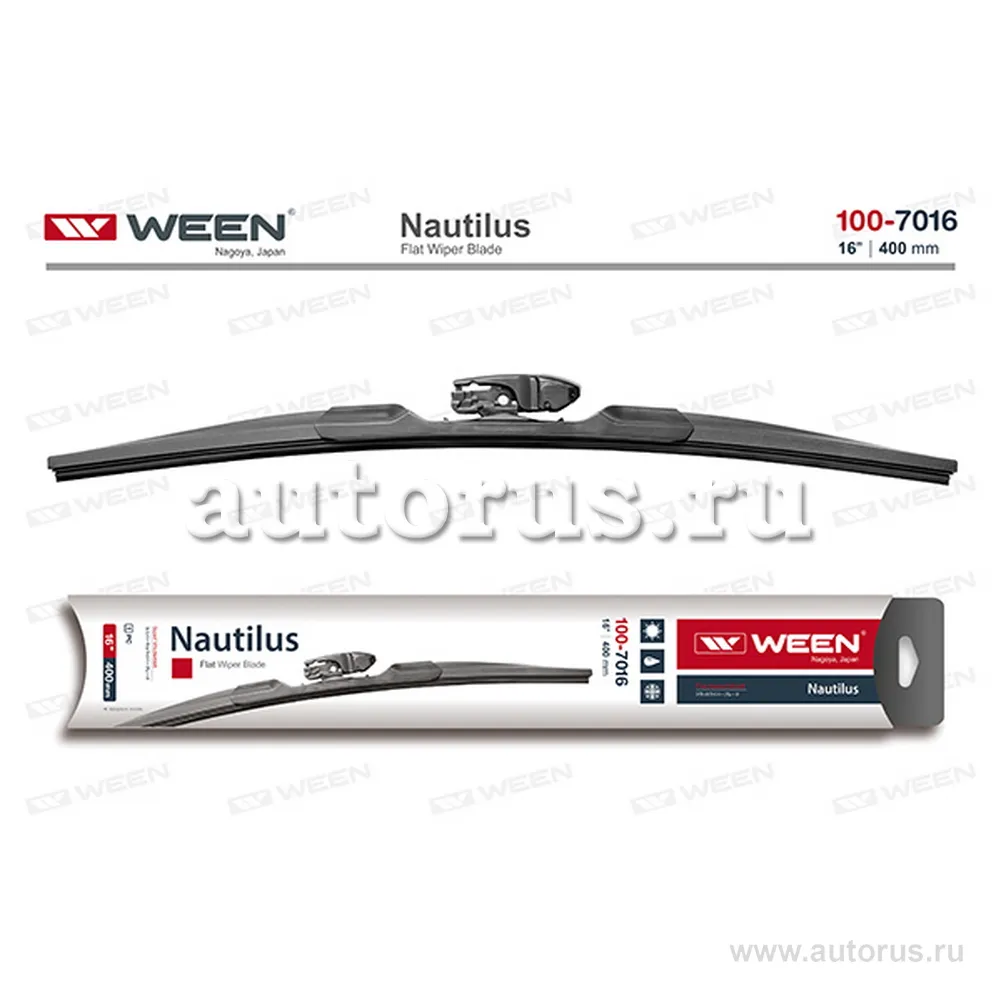 Щетка стеклоочистителя 400 мм бескаркасная 1 шт WEEN Nautilus 100-7016