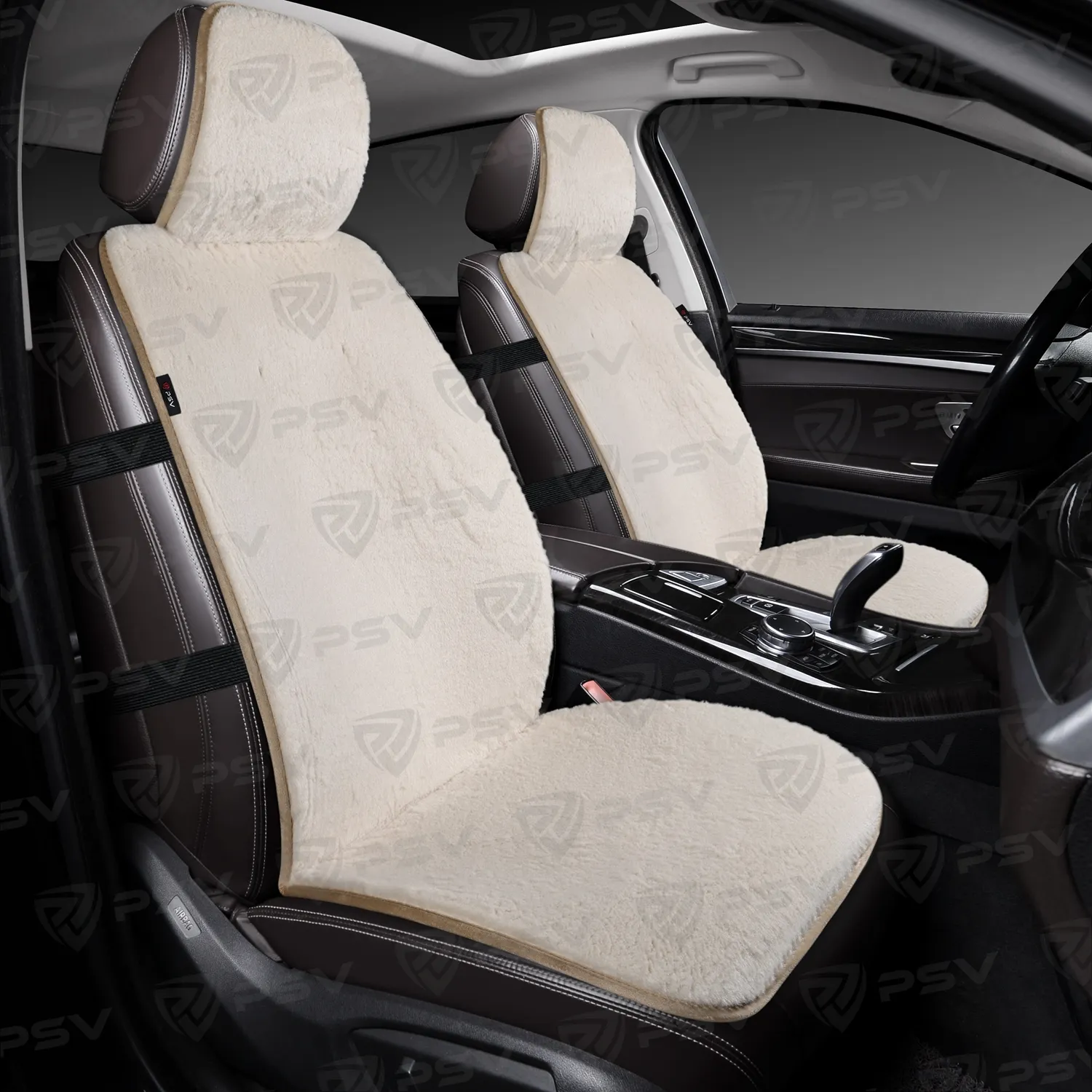 Накидка на сиденье меховая универсальная PSV Wool FRONT (Бежевый), 1 штука 137786