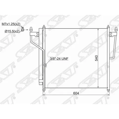 Радиатор кондиционера INFINITI QX56/NISSAN ARMADA/NISSAN TITAN 04- SAT ST-INQ1-394-0