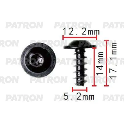 Винт металлический (комплект 10шт) Audi,Seat,Skoda,Volkswagen применя PATRON P37-1534S