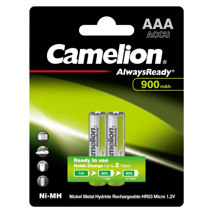 Батарейка Ni-Mh Camelion Always Ready AAA 1,2V (2 шт) NH-AAA900ARBP2