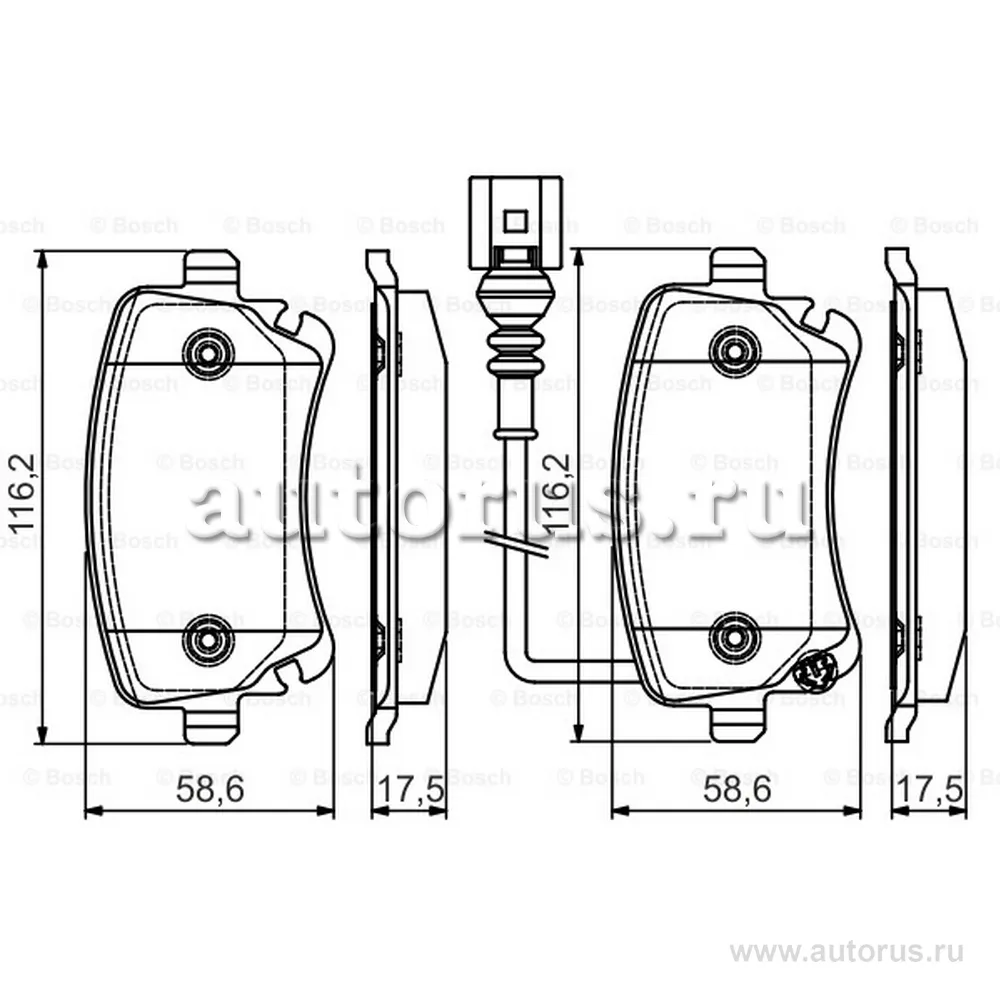 Колодки задние BOSCH 0 986 495 094