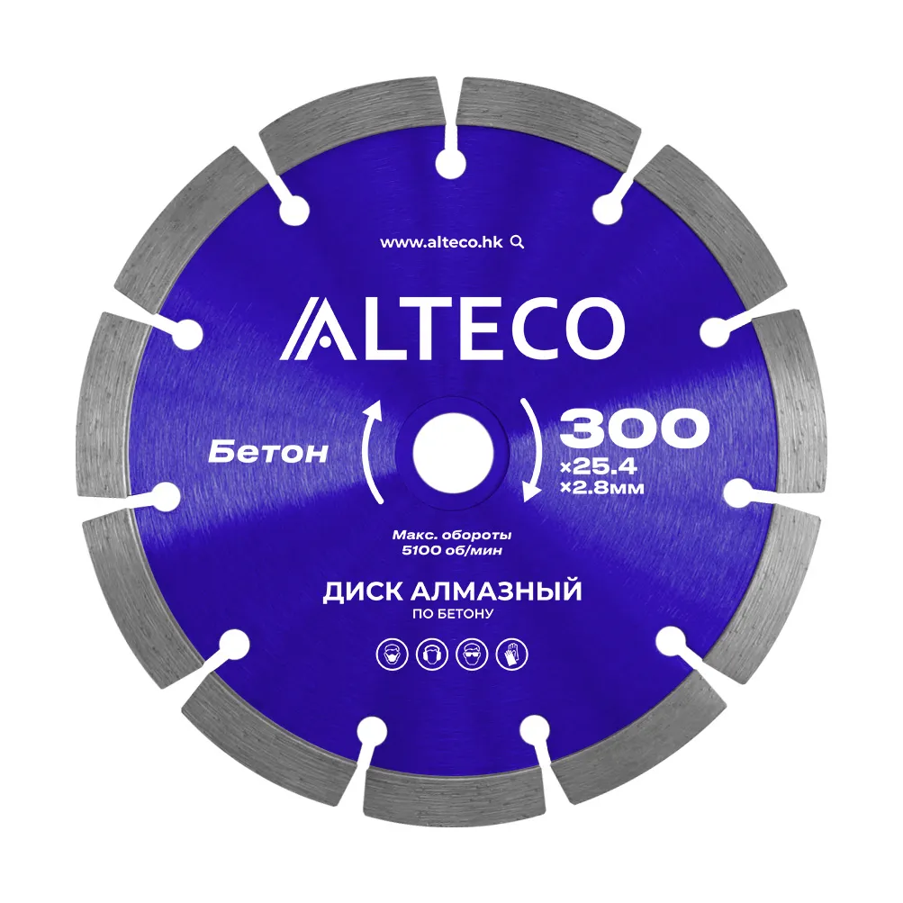 Диск алмазный по бетону ALTECO 300x25.4x2.8 мм ALTECO 66520