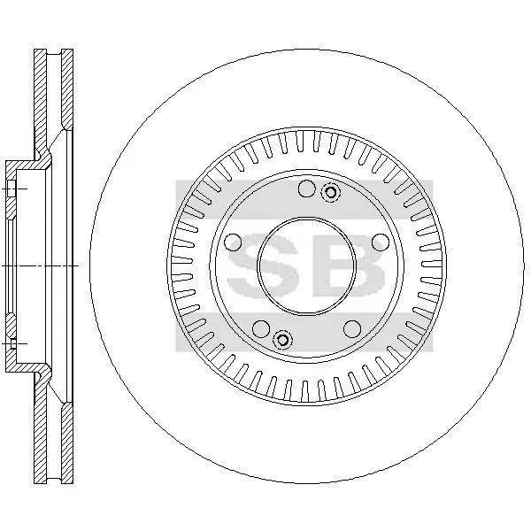 Диск тормозной (51712-S1000) SANGSIN BRAKE SD1162