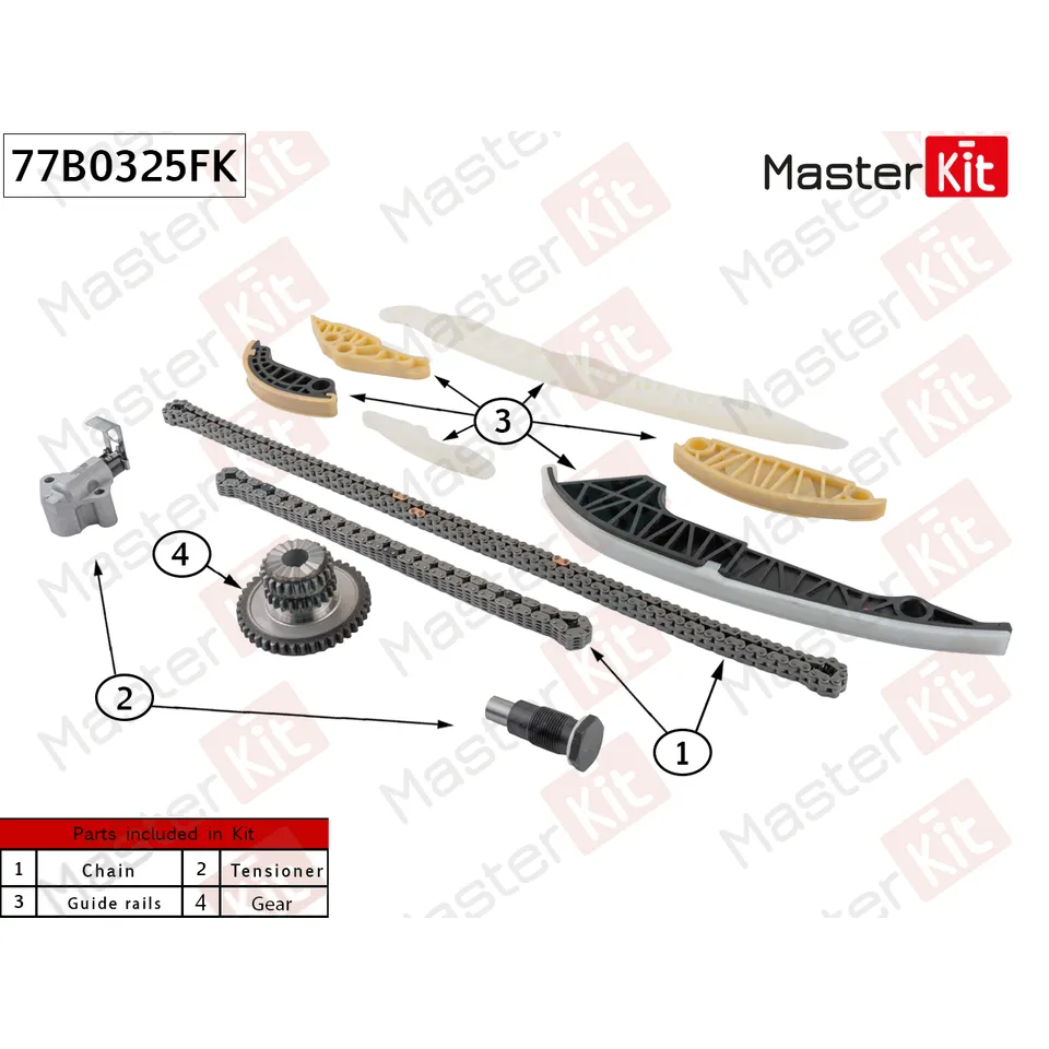 Комплект цепи ГРМ VAG CDAA/ CDAB/CCZD 2013- VW TIGUAN (2007-2011) MASTERKIT 77B0325FK