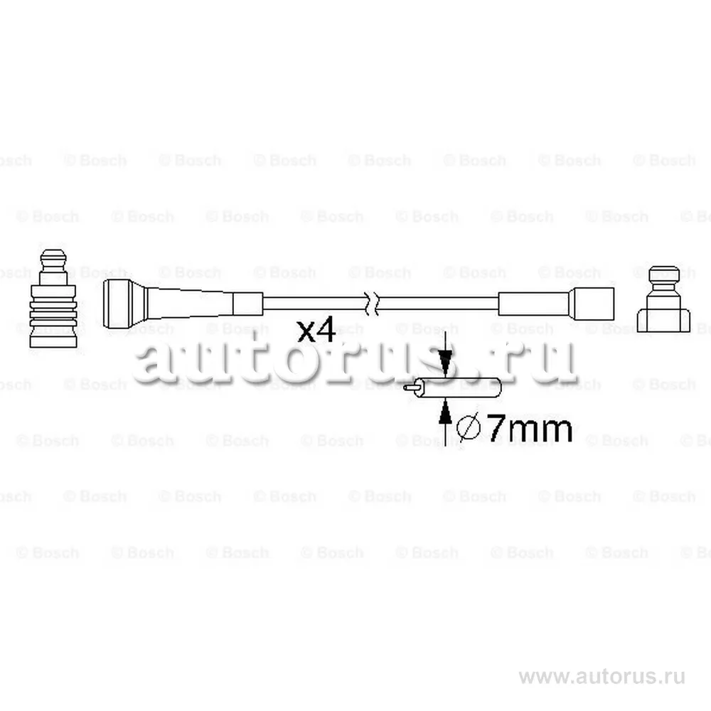 Комплект высоковольтных проводов BOSCH 0986357210