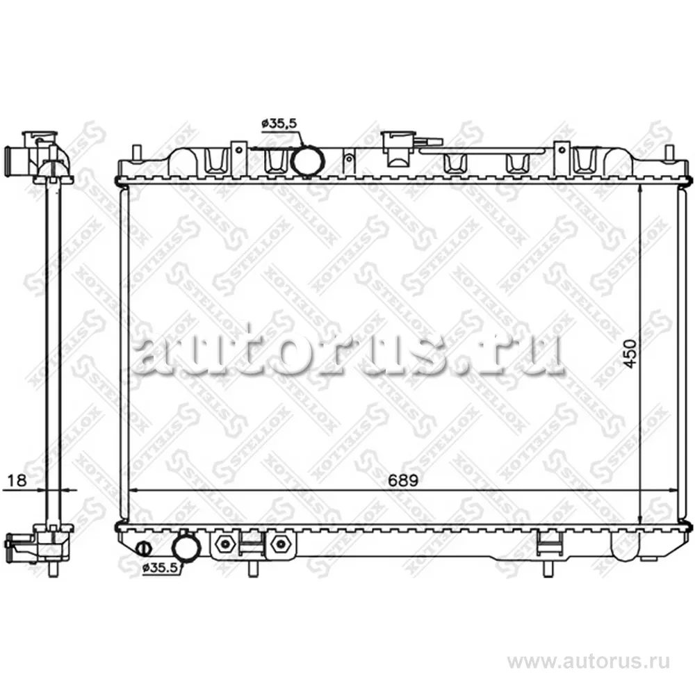 Радиатор системы охлаждения АКПП Nissan X-Trail 2.0/2.5 01> STELLOX 10-25339-SX