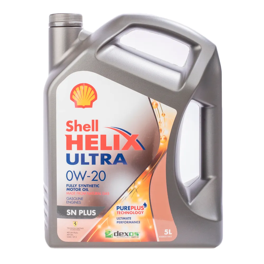 Масло моторное SHELL Helix Ultra SN+ 0W-20 синтетическое 5 л 550052652