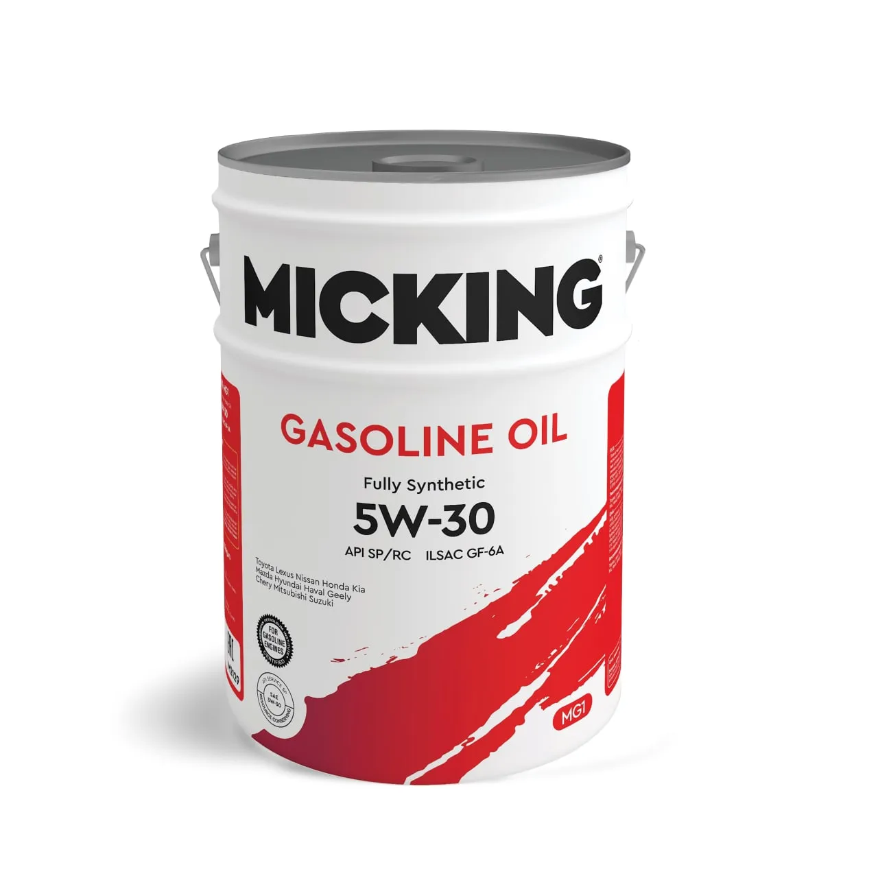 Моторное масло Micking Gasoline Oil MG1 5W-30 синтетическое API SP/RC для бензиновых двигателей 20л. MICKING M2129