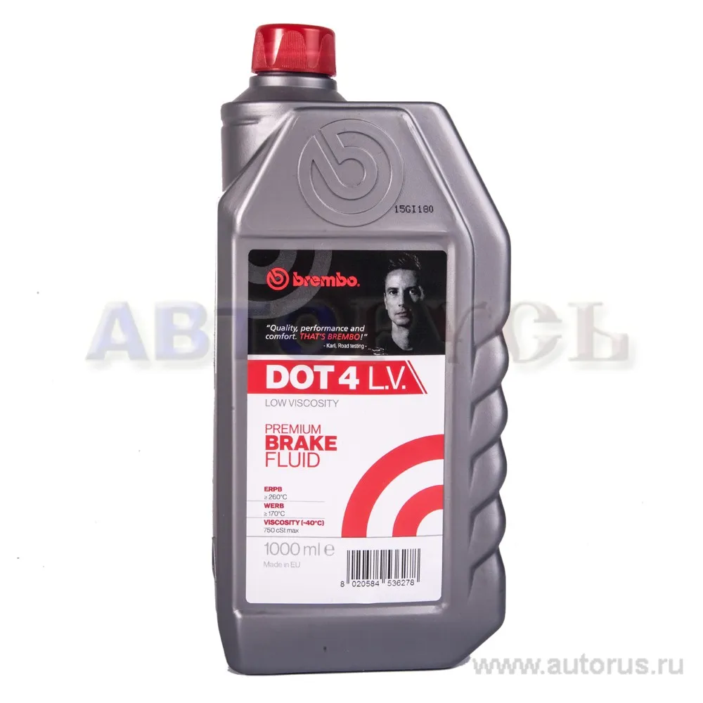 Жидкость тормозная BREMBO Low Viscosity DOT4 1 л L 04 210