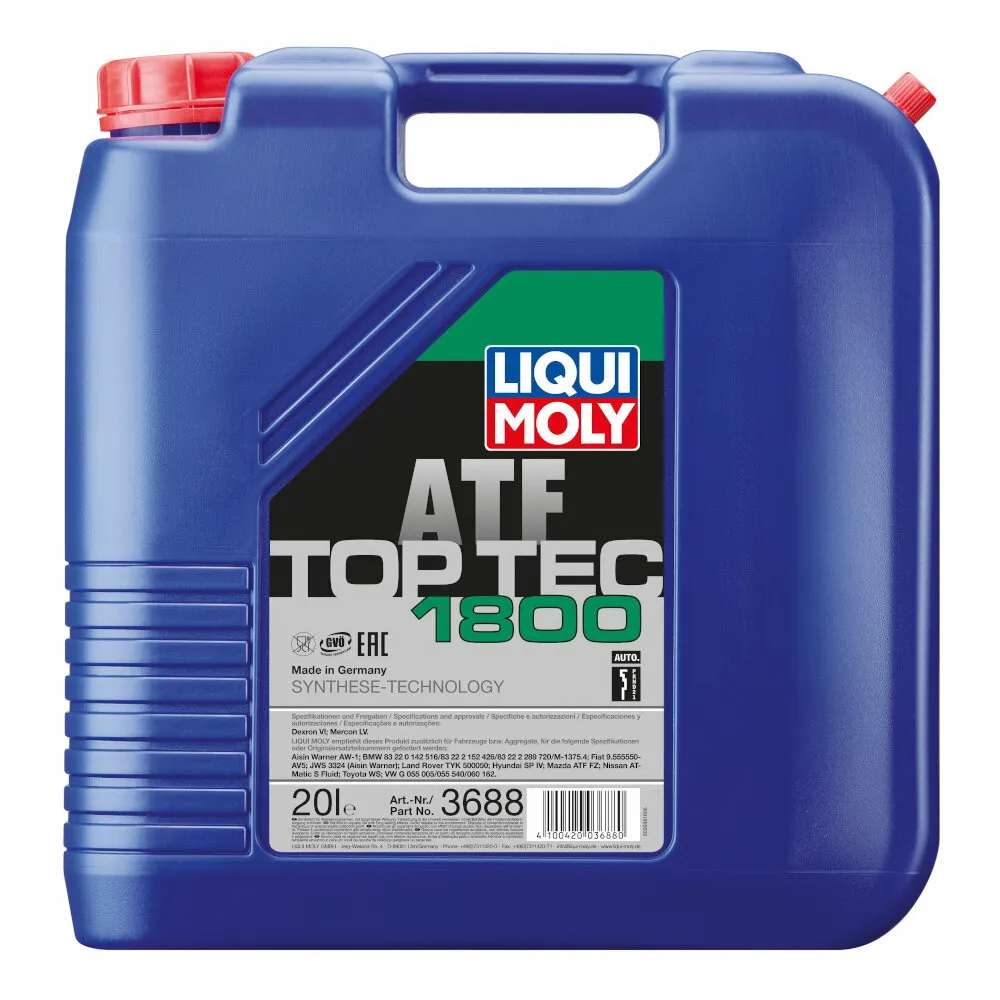 Масло трансмиссионное д/АКПП Top Tec ATF 1800 (20л) LIQUI MOLY 3688